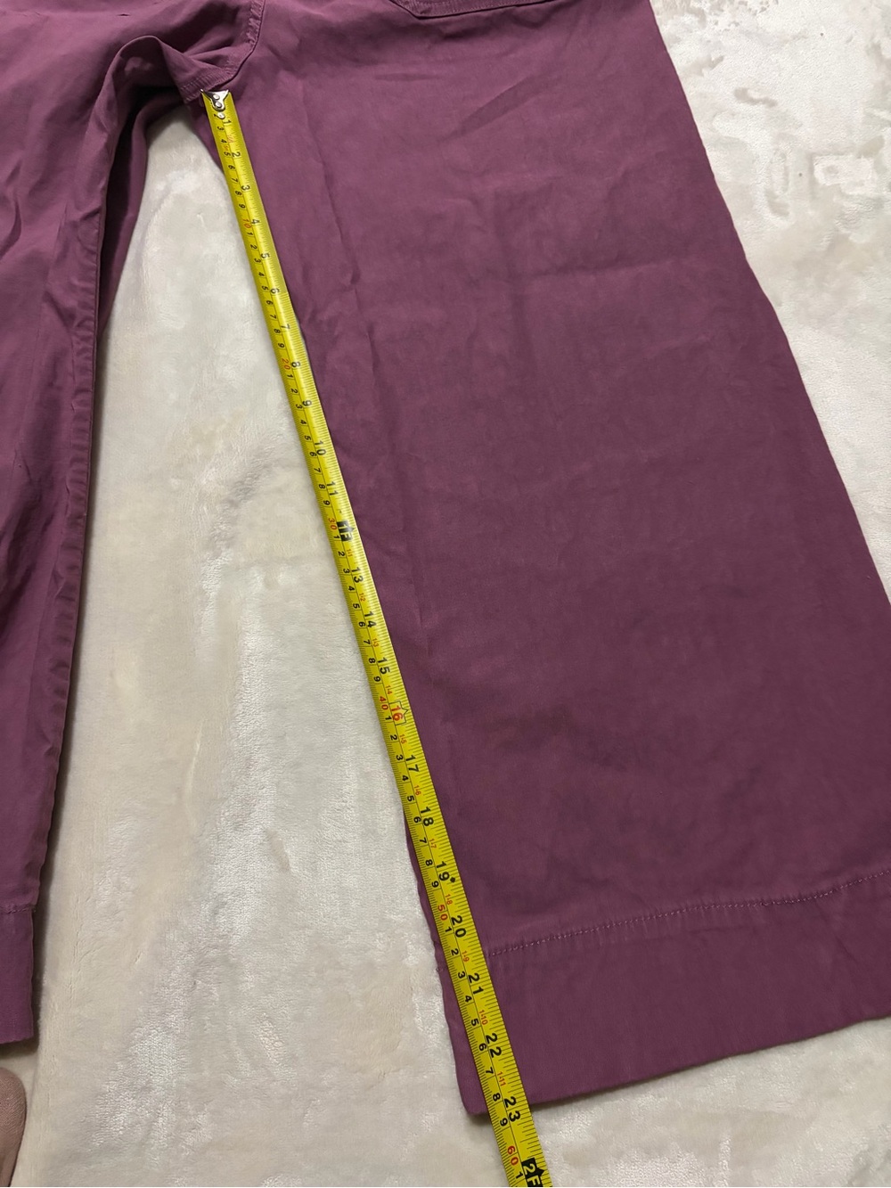 Anthropologie Maeve Colette Plum Linen Blend Wide Leg Crop Pants 30P Petite - Picture 7 of 12